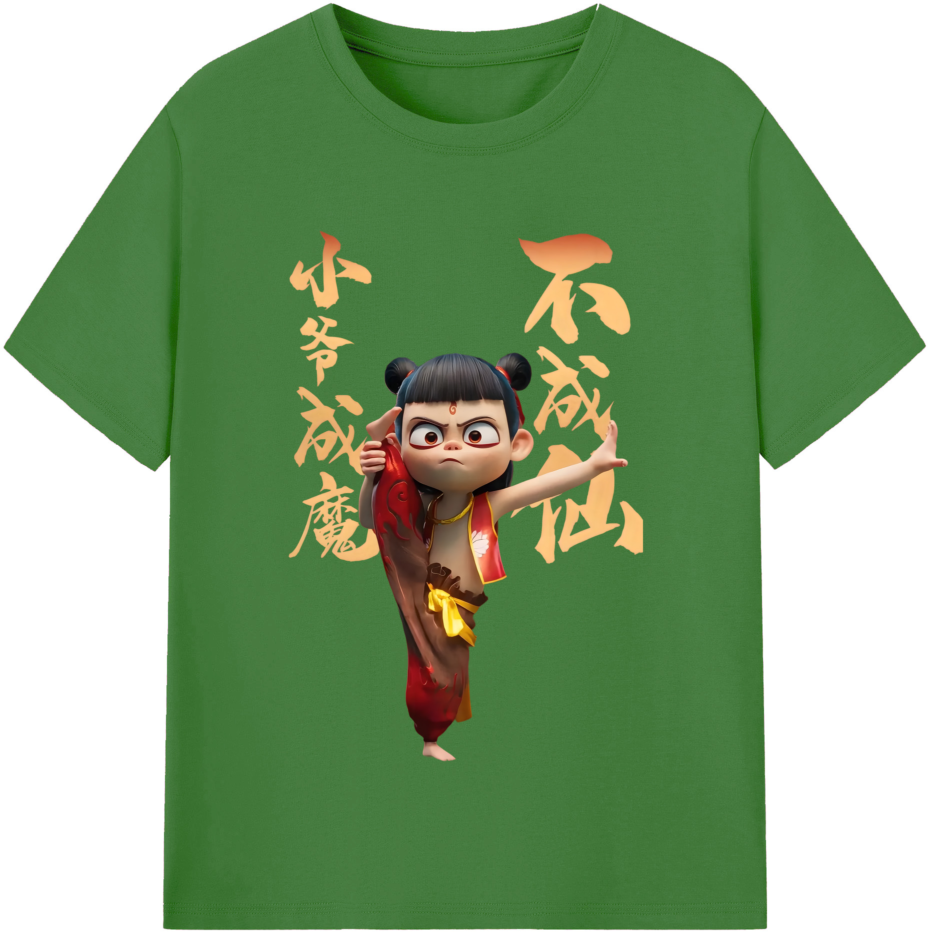 （画像用） Ne Zha 2 ナタ 魔童の大暴れ レディースカジュアルプリントTシャツ（綿100％）